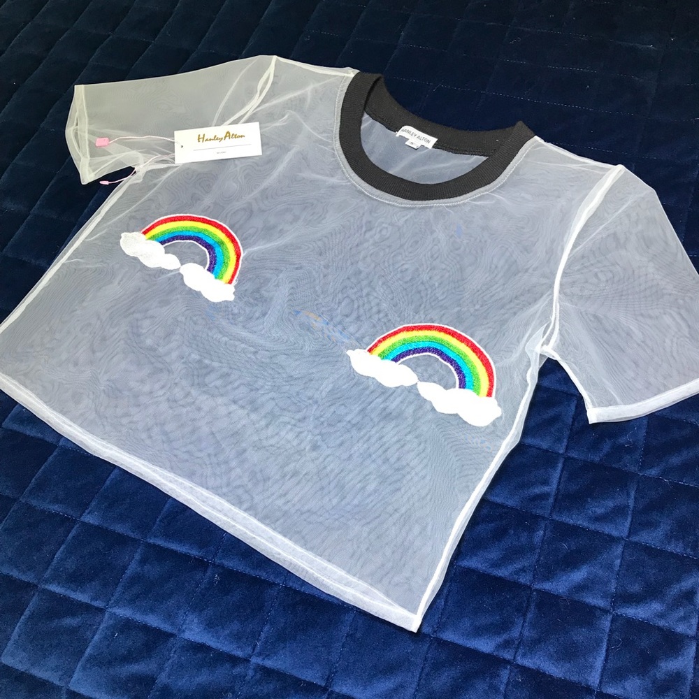 SUPER CUTE RAINBOW CROP TOP (NEW)!!!